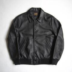 美品】 VANSON 【TJV オールレザー スタジャン】40 ブラック ネイビー