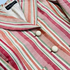 PIERRE CARDIN ピエールカルダンフランス製 ウール ヴィンテージ テーラードジャケット ストライプ柄のサムネイル