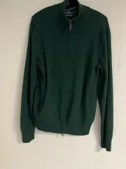 ポロ ラルフローレン メリノ ウール ジップアップ DARK GREEN L