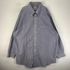 古着 ブルックスブラザーズ Brooks Brothers 長袖シャツ ボタンダウン XL  ネイビー系 ストライプ メンズのサムネイル