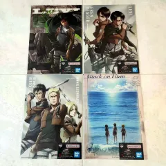 進撃の巨人 一番くじ F賞 A3 クリアポスター 4種 まとめ