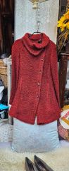LONGHOUSE マルチカラー ウール カーディガン 44 厚手太編 カウチン 