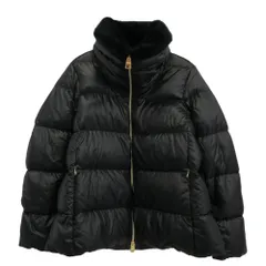 Herno ヘルノ PI001923D ナイロンウルトラライト ニューレディ フェイクファー ダウン ジャケット ブラック系 42【美品】【中古】