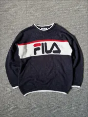 90s 英国製 FILA フィラ アクリル ヴィンテージ セーター (105)のサムネイル