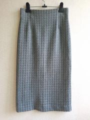 V334/美品 Theory ロングフレアスカート シルク リブウエスト P 黒