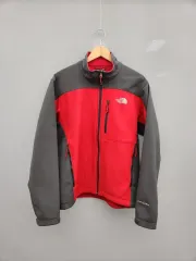 THE NORTH FACE エイペックス ソフトシェル ジャケット レッド/グレー