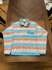 19FW patagonia(パタゴニア) Synchilla（シンチラ） スナップ-T アズテック/オレンジ アズテック パータン