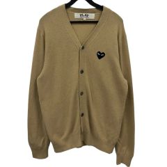 PLAY COMME des GARÇONS ベージュカーディガン XL - メルカリ