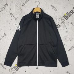 adidas フルジップジャージ ブラック/ホワイト 160 - メルカリ