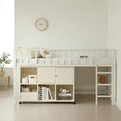 【人気NO.1】売切ゴメン！ロフトベッド シングル ロータイプ 高さ110cm 省スペース 下収納付き 耐荷重150kg 左右入替OK 垂直はしご 一人暮らし 子供部屋 スチール おしゃれ　※値上げ前ラスト！のサムネイル
