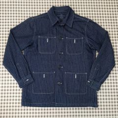美品 Burgus Plus ヒッコリー デニム カバーオール - メルカリ