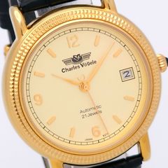 本日終了】 シャルル ホーゲル 時計 メンズ 自動巻き デイト CV-7729 