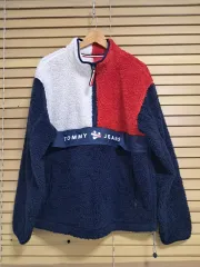 トミーヒルフィガー ジーンズ メンズ ハーフジップ フリース Lサイズ