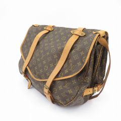 ★3日以内返品可★  LOUIS VUITTON ルイ・ヴィトン モノグラム キャンバス ソミュール43 M42252 ショルダーバッグ ブラウン コーティングキャンバス レザー レディース ☆3日以内返品可☆ LOUIS VUITTON ルイ・ヴィトン モノグラム