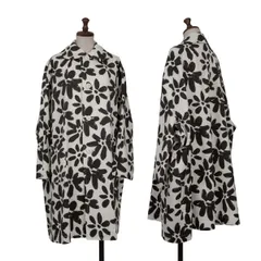 コムデギャルソンCOMME des GARCONS フローラルプリントラウンドカラーコート 白黒XSのサムネイル