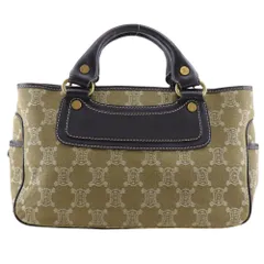 【CELINE】セリーヌ ブギーバッグ マカダム キャンバス カーキ レディース ハンドバッグ
