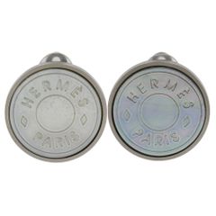 中古□ エルメス セリエ コロゾ リング シルバー シェル SV 12号