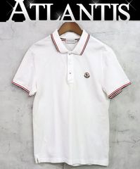 MONCLER 　モンクレール　ポロシャツ 　S MONCLER (モンクレール) 衿ロゴ 半袖 ポロシャツ MC8A0000484673