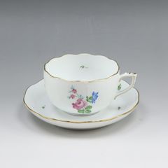 ヘレンド リヒテンシュタインブーケ ブルースケール 19cmプレート