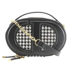【Dior】クリスチャンディオール カメラバッグ CDシグネチャー 千鳥格子 キャンバス×レザー 黒/白 レディース ショルダーバッグ