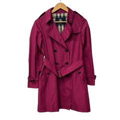 BURBERRY*バーバリーロンドン　トレンチコート　ピンク　ノバチェック　38 BURBERRY バーバリー トレンチコート 玉虫色 ピンク ノバチェック 44