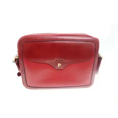 【中古】pierre cardin ピエールカルダン レザー ショルダーバッグ メンズ レディース レッド ブランドのサムネイル