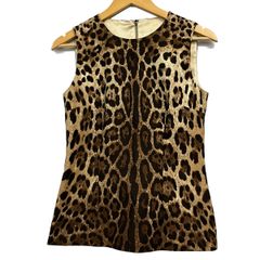 DOLCE & GABBANA ヒョウ柄 ノースリーブ 36 - メルカリ