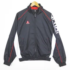 ルコックスポルティフ le coq sportif GOLF 2WAY ウインド ジャケット ブルゾン S ブラック 刺繍 プリント 2sa7113