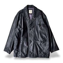 イングランド製 マブ MABU レザーコート カーコート 肉厚 XL～XXL相当 イングランド製 マブ MABU レザーコート カーコート 肉厚 XL～XXL相当