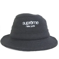 シュプリーム SUPREME ハリスツイード Harris Tweed Crassic Logo Crusher バケットハット ブラック ☆AA★ 2sa7304