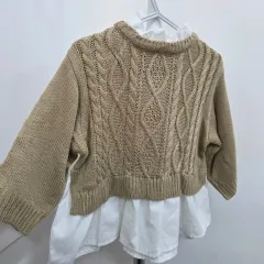 80 日本 tete a tete ニットレイヤード ブラウス