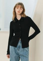 yo biotop sheer Sheer rib V cardigan - メルカリ