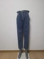 ハイウエスト 밴딩 デニム