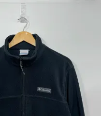 コロンビア オーバーサイズ チャコール フリース ジップアップ ジャケット