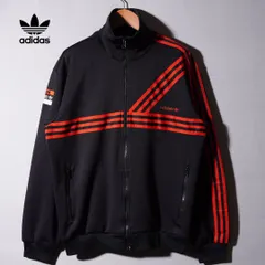 アディダス adidas トラックジャケット L ブラック レッド 00s 万国旗タグ オールドアディダス ヴィンテージ ストリート ロゴ刺繍 ジャージ スポーツミックス 古着 D572