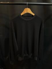 AURALEE オーラリー ブラック ダブルフェイス クルーネック スウェット