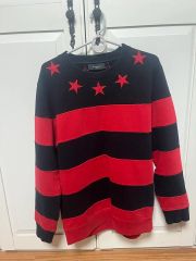 GIVENCHY PARIS スタースウェット 赤黒ボーダー ジバンシィ - メルカリ