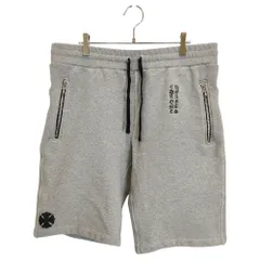 Chrome Hearts クロムハーツ Y NOT レザーCHプラスパッチ ダガージップ スウェット ショート ハーフパンツ XL グレー メンズのサムネイル