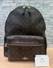 【豊】美品! COACH コーチ リュック チャーリー シグネチャー ブラウン バックパック F58314【1233AM】E02