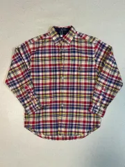 トミーヒルフィガー ヴィンテージ カラーブロック CHECK シャツ m