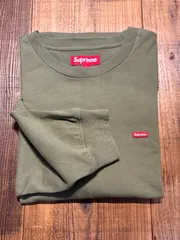 クーポン発行中！　Supreme　カーキ　長袖Tシャツ/L/コットン/GRN/無地のサムネイル