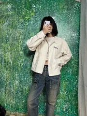 チャンピオン 白 ブルゾン ジップアップ ジャケット L