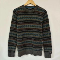 ヴィンテージ 90s トミーヒルフィガー 切り替え ハンドニット 手編み 
