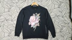 Ado×HARE/UNISEX】黒いバラ刺繍スウェット Mサイズ - メルカリ