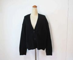 S.F.C.ブラック Vネック リネンカーディガン Lサイズ - メルカリ