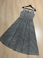 希少✨美品 PLEATS PLEASE ワンピース デニム転写 フレア Aライン