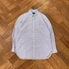 M(100) ポロラルフローレン スモールチェック柄 ストレッチ シャツ