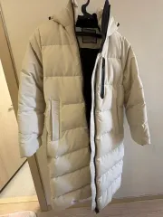 DISCOVERY ダウンジャケット ロング丈 アイボリー 90