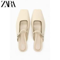 【美品】プラダ サンダル ミュール　サフィアーノ レザー　ベージュ ロゴ 37 美品】プラダ サンダル ミュール サフィアーノ レザー ベージュ ロゴ