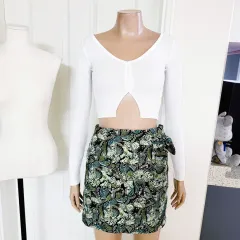 ---5 000円---(XSサイズ) ZARA ザラ ジャガード スカート 2476